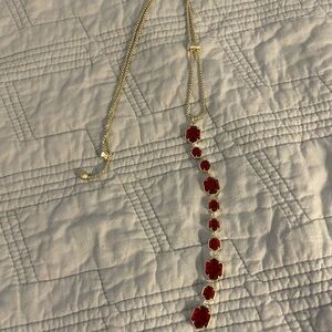 Kendra Scott Gold-Tone Necklace with Red Stones